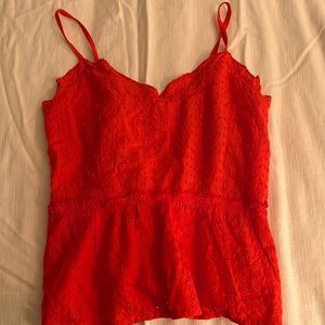 Bright Red Dressy Tank Top